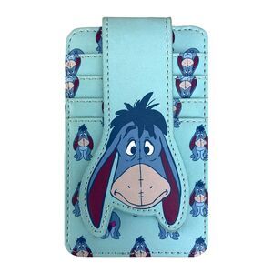 New Womens Disney Eeyore Card Holder Wallet Button Snap Closure